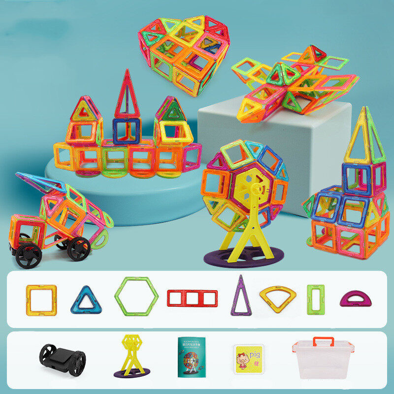 Magnetic piece building blocks change pulling children early