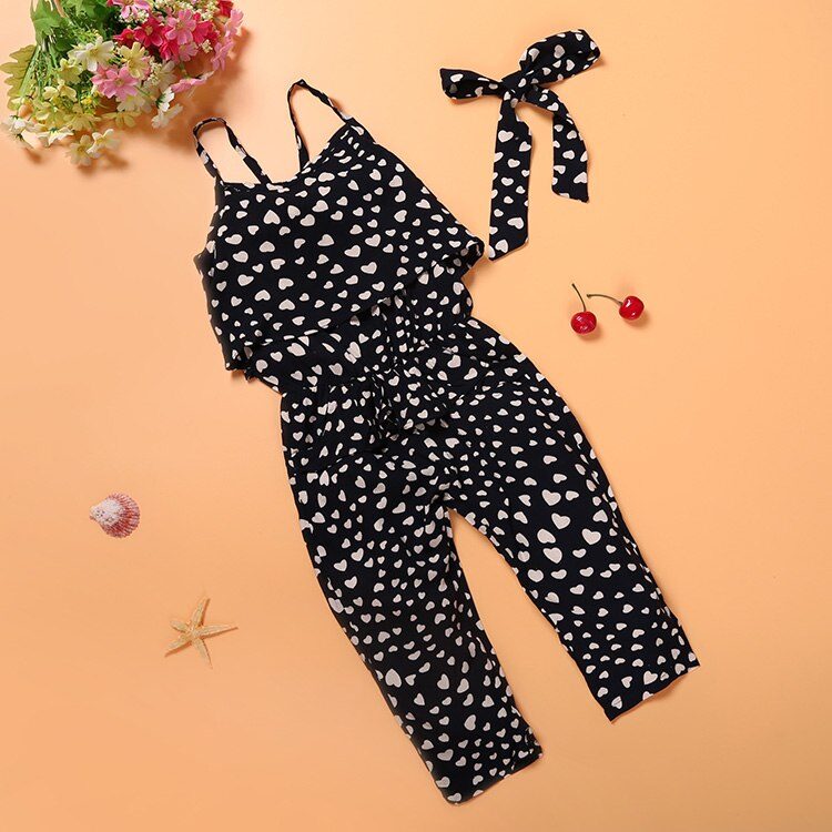 Fashion Summer Kids Girls Clothing Sets Cotton Sleeveless
