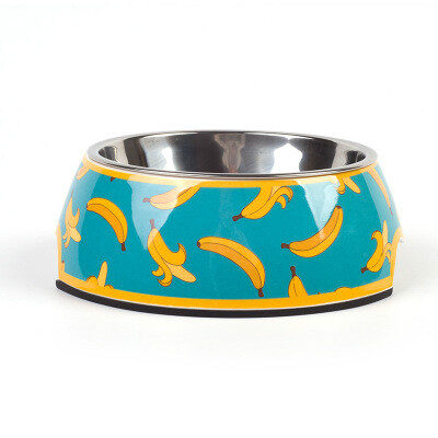 Stainless steel dog bowl cat