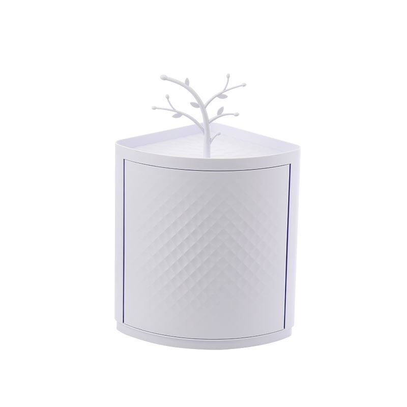 Rotatable Bathroom Makeup Organizer Corner Plastic Wall Mounted