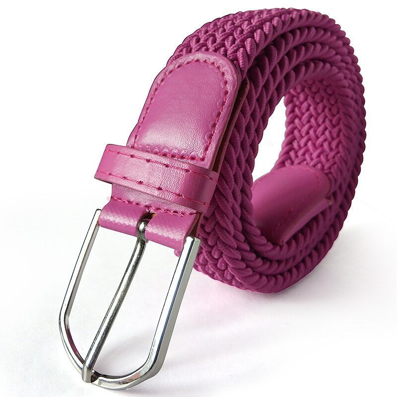 Men's Belt Unisex Braided Elasticated Stretch Canvas Student