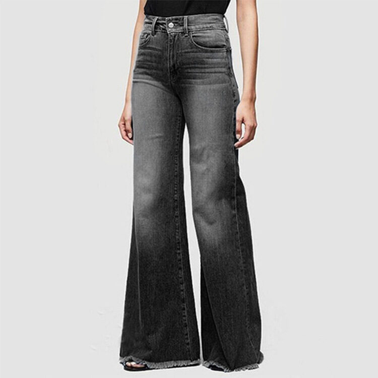 Slim fit flared trousers denim