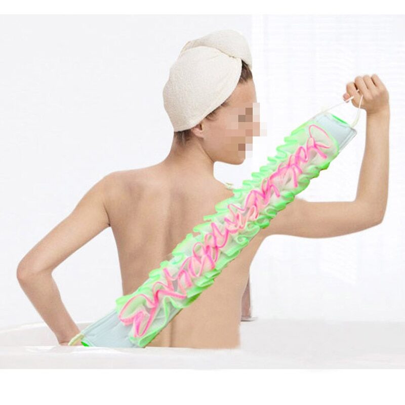 1PC Long Rubbing Washcloth Bath Brush For Back