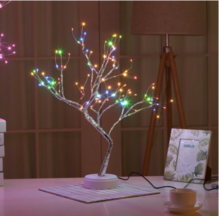 Christmas Decoration Night Light LED Pearl Tree Starry