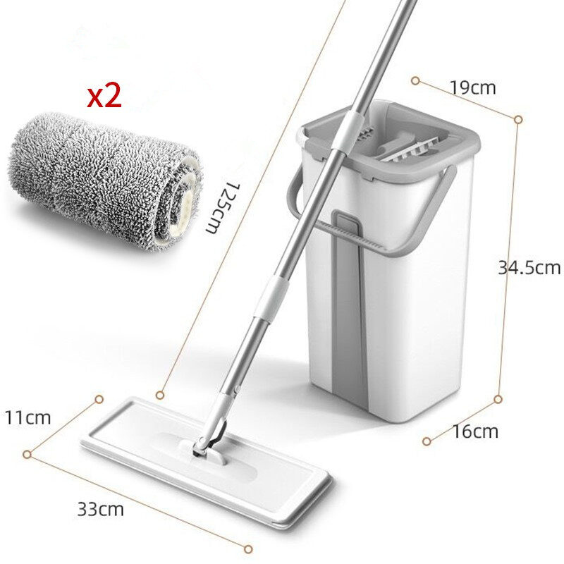 Mop Magic Floor Squeeze With Bucket Flat Rotating