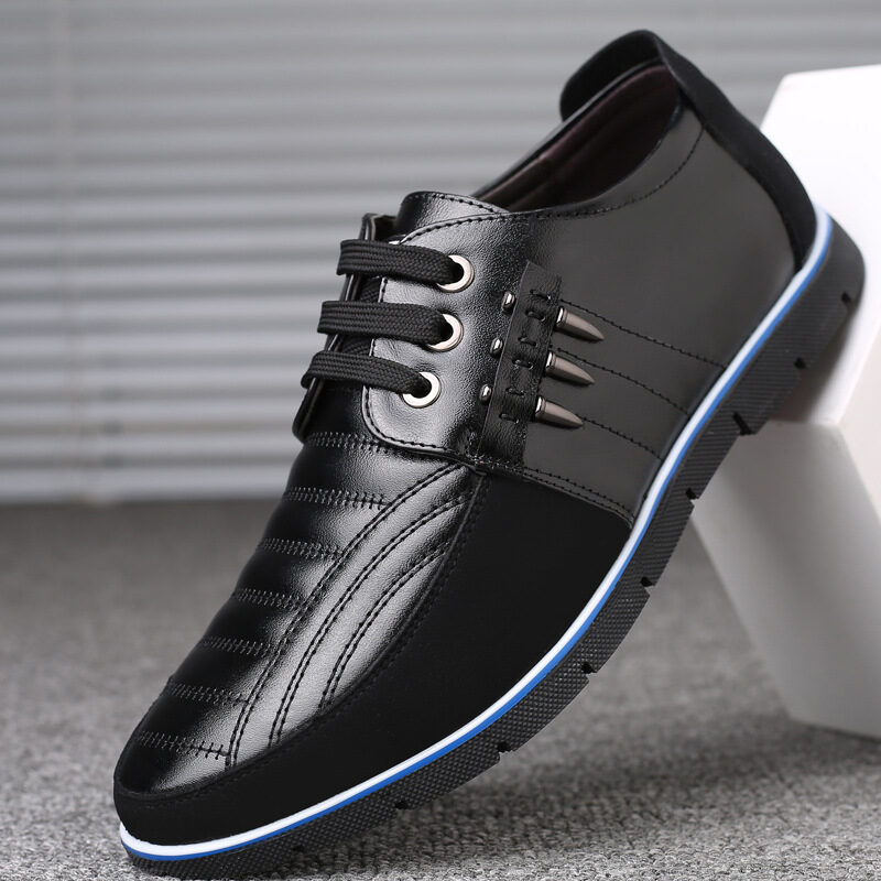 Men's Leather Shoes Korean Casual First Layer Cowhide