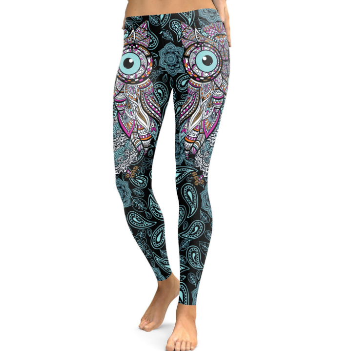 Nadanbao New Design Leggings Women Cool Owl Digital