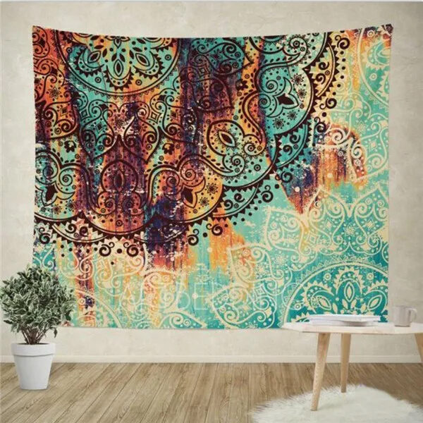 Sevenstars Bohemian Mandala Tapestry Hippie Floral Sketched Flower
