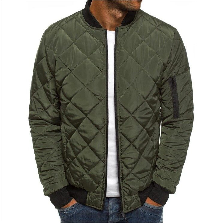 Men's Coat Winter Solid Color Stand Collar Jacket