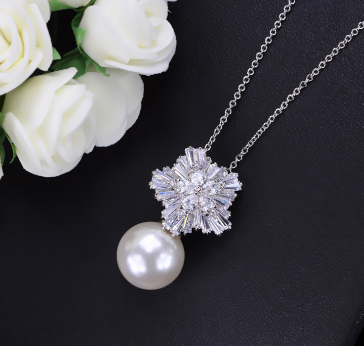 Pearl Earrings for Women with Luxury Fireworks Shaped