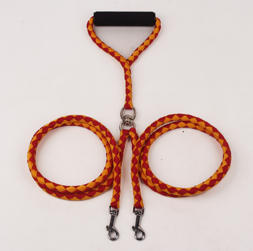 Pet Hand-knitted Traction Wear-resistant Dog Leash Double-ended Braided