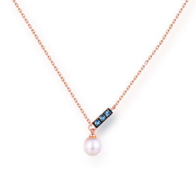 14K Rose Gold Jewelry New Korean Pearl Necklace