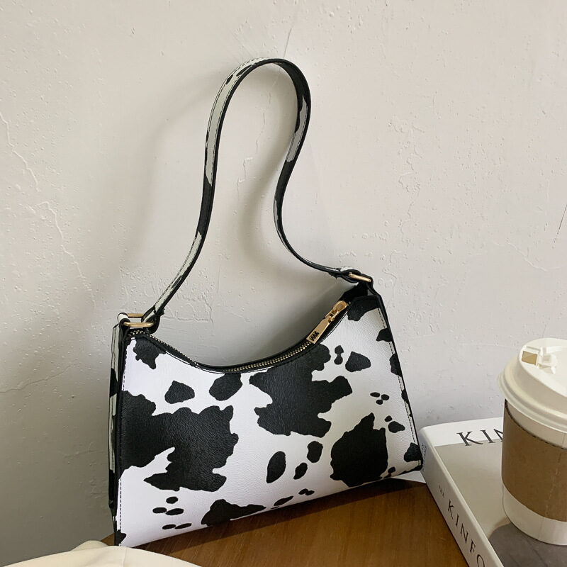 Fashion striped spotted niche handbags leopard print underarm