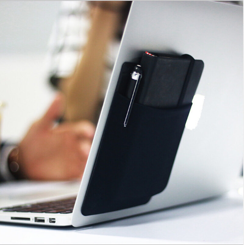 Adhesive Laptop Back Storage Bag Organizer