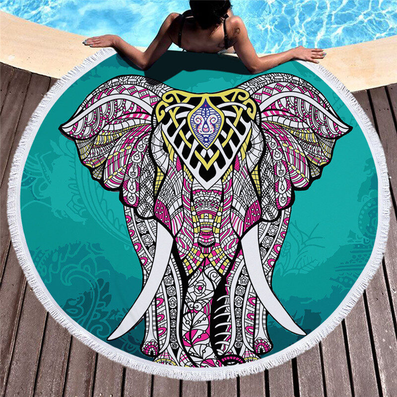 Printed beach towel shawl