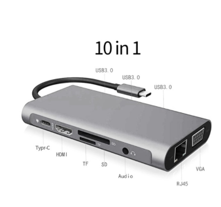 USB Type C to HDMI Ten in one