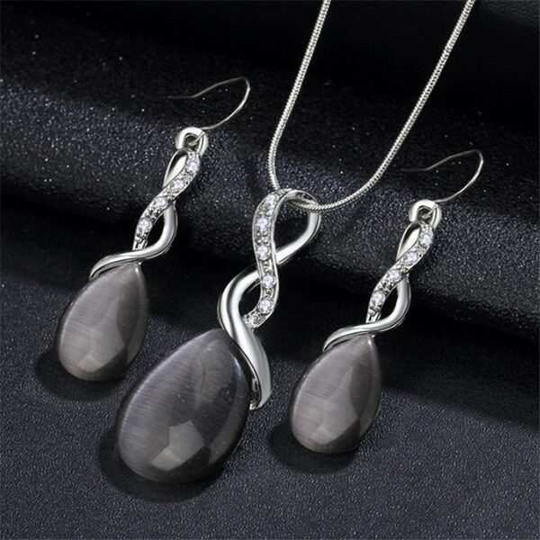 Fashion Opal Jewelry Sets For Woman Cubic zirconia