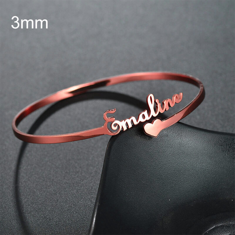 Name Bracelet Personalized Bangles Stainless Steel Jewelry