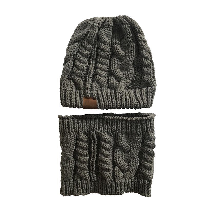 Autumn Winter Women's Hat Caps Knitted Warm ring