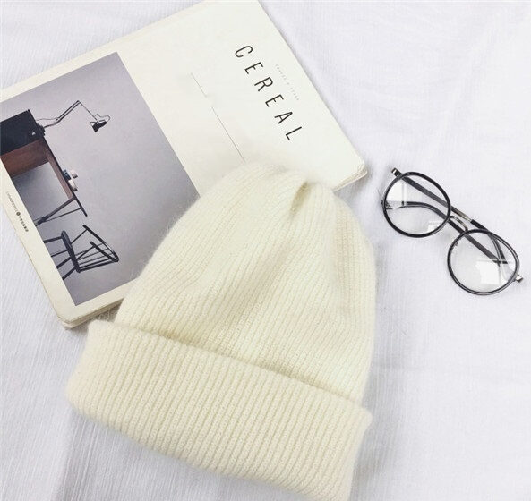 Autumn Winter Rabbit Hair Skullies Hat