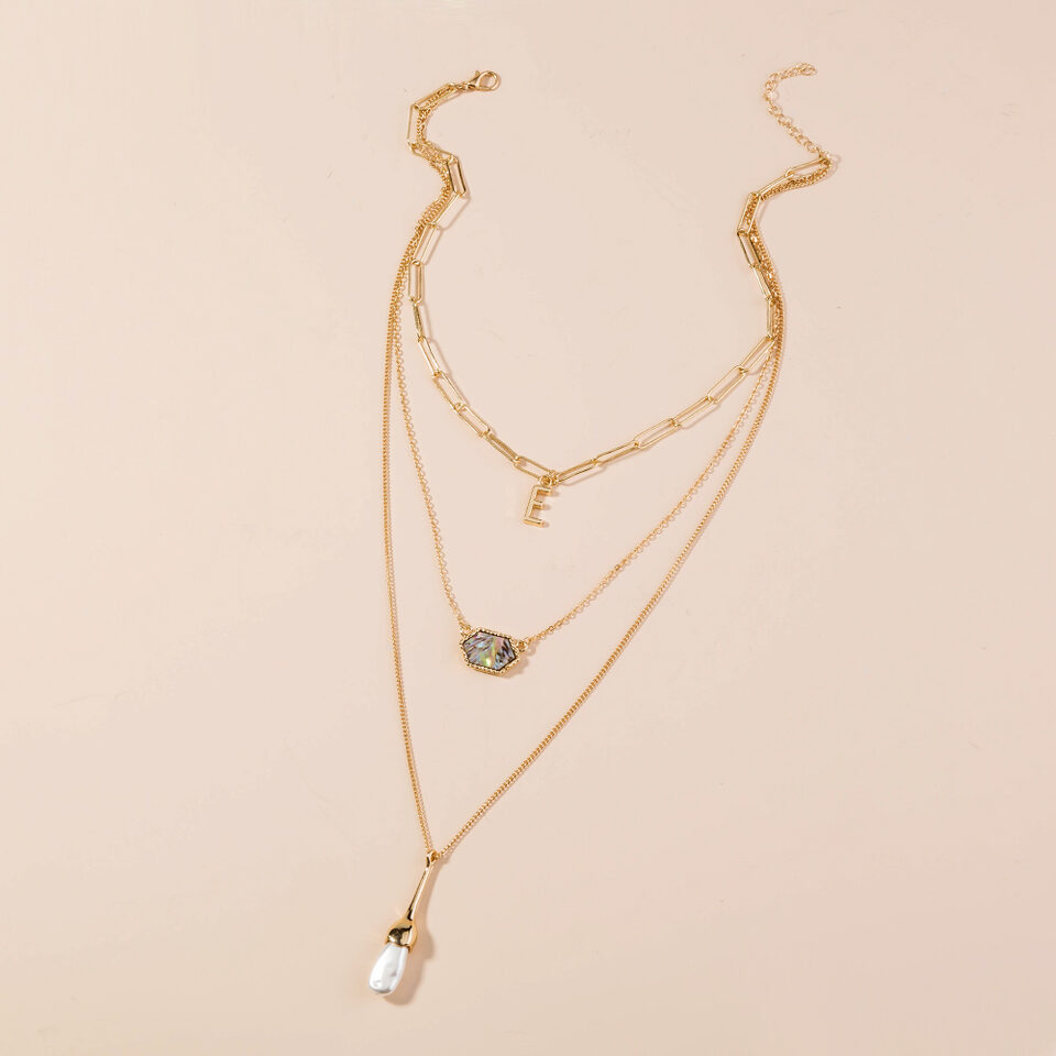 Fashionable new jewelry diamond-shaped abalone shell accessories personality