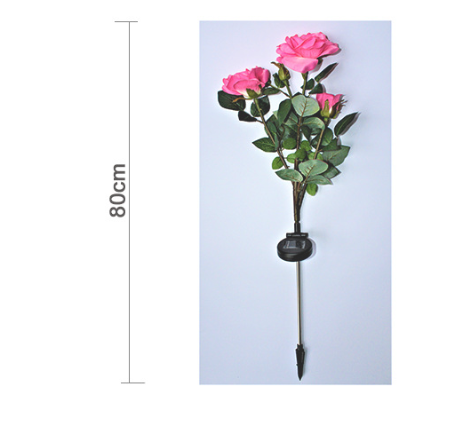 Solar rose lamp 3LED plug in the sun